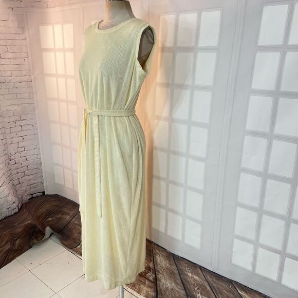 Joseph Ribkoff cream knit tie waist midi dress size 14 - Picture 3 of 9